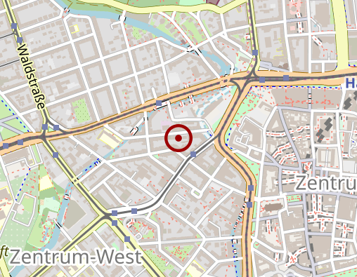 Position: Bücherregal im Café der Villa