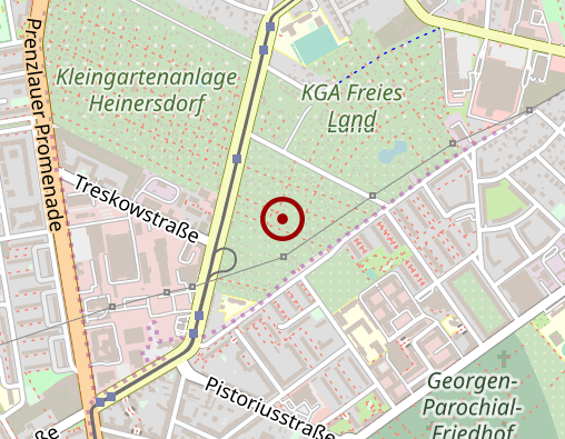 Position: KGA Grüne Wiese gegenüber dem Vereinshaus