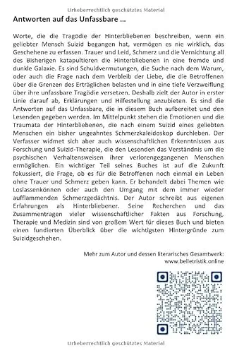 Cover: Wenn ein geliebter Mensch Suizid begangen hat - Antworten auf das Unfassbare