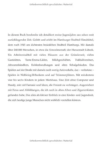 Cover: Jugendjahre in Hamburg-Eimsbüttel 1952 - 1967