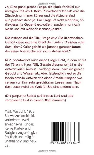 Cover: WEM GEHÖRT JERUSALEM?: "DIE STADT DER WAHRHEIT"