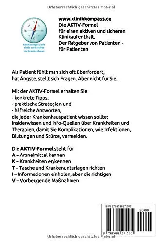 Cover: die Aktiv-Formel: Aktiv&Sicher ins Krankenhaus