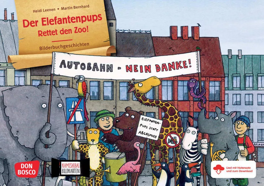 Cover: Der Elefantenpups - Rettet den Zoo! Kamishibai Bildkartenset