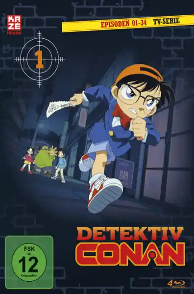 Cover: Detektiv Conan - TV-Serie - Blu-ray Box 1 (Episoden 1-34) (4 Blu-rays)