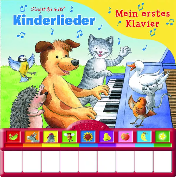 Cover: Kinderlieder, Mein erstes Klavier: Kinderbuch mit Klaviertastatur