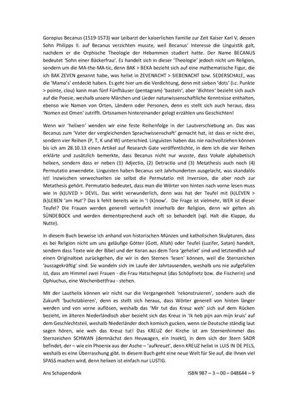Mit Becanus‘ universeller Lauthelix direkt zum Himmel oder wie eine Niederländisch-Lektorin die Wissenschaft flachlegt