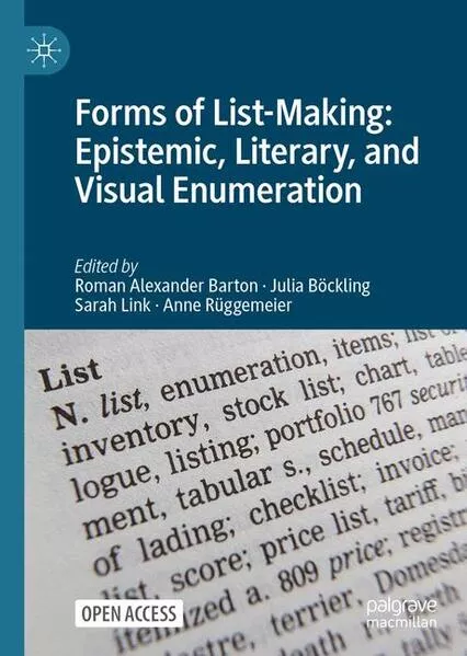 Cover: Forms of List-Making: Epistemic, Literary, and Visual Enumeration