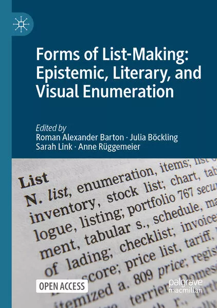 Cover: Forms of List-Making: Epistemic, Literary, and Visual Enumeration