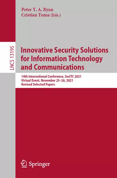 Cover: Innovative Security Solutions for Information Technology and Communications