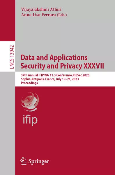 Cover: Data and Applications Security and Privacy XXXVII