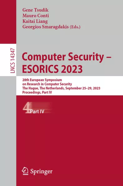 Cover: Computer Security – ESORICS 2023