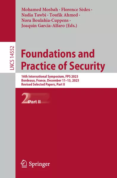 Cover: Foundations and Practice of Security
