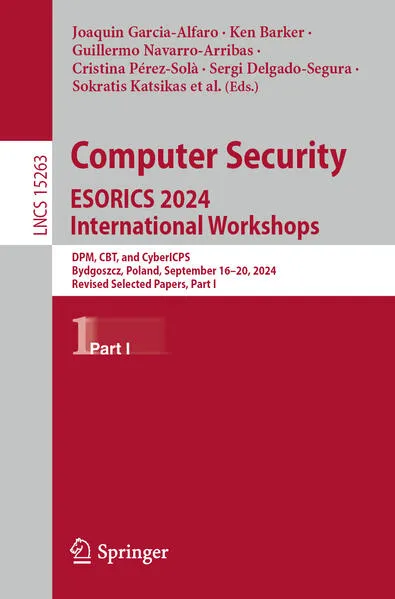 Cover: Computer Security. ESORICS 2024 International Workshops
