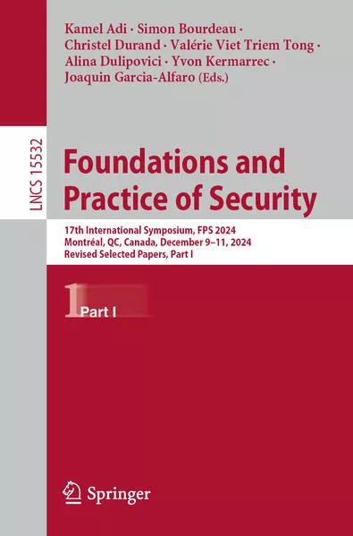 Cover: Foundations and Practice of Security