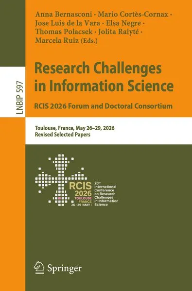 Cover: Research Challenges in Information Science. RCIS 2026 Forum and Doctoral Consortium