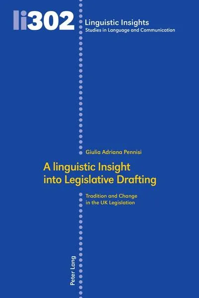 Cover: A linguistic Insight into Legislative Drafting