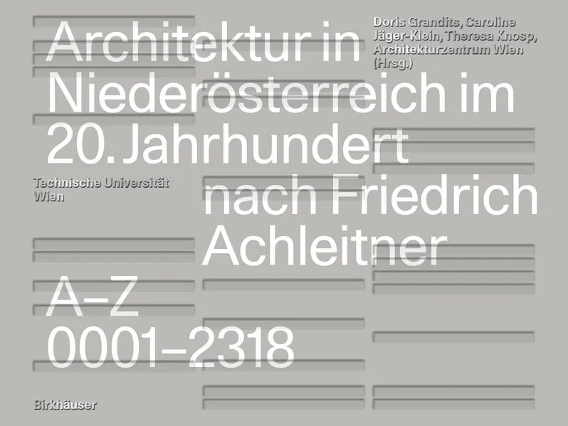 Cover: Architektur in Niederösterreich im 20. Jahrhundert nach Friedrich Achleitner