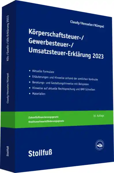 Cover: Körperschaftsteuer-, Gewerbesteuer-, Umsatzsteuer-Erklärung - online
