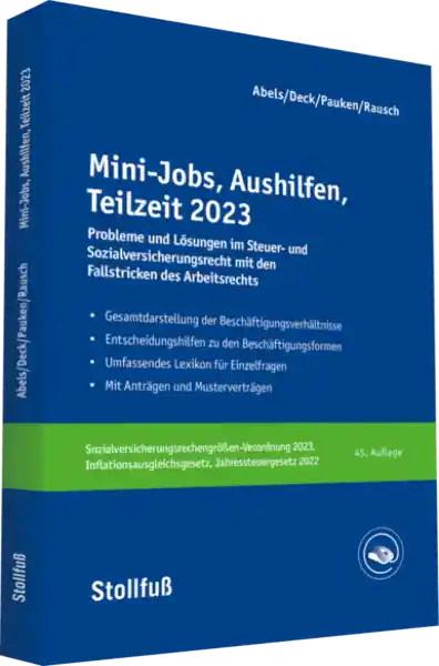 Cover: Mini-Jobs, Aushilfen, Teilzeit 2023