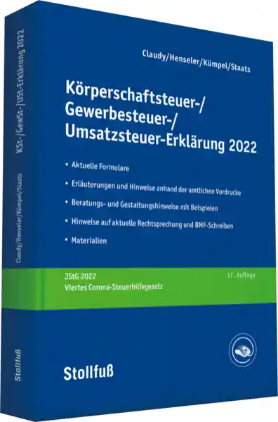 Cover: Körperschaftsteuer-, Gewerbesteuer-, Umsatzsteuer-Erklärung 2022
