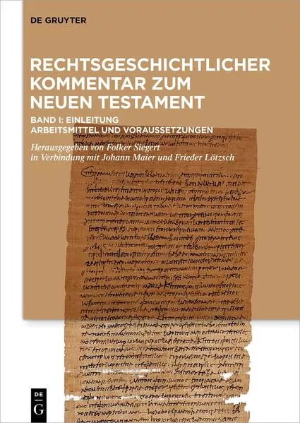 Cover: Rechtsgeschichtlicher Kommentar zum Neuen Testament