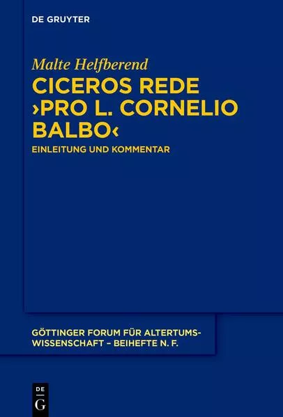 Cover: Ciceros Rede ›Pro L. Cornelio Balbo‹