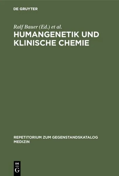 Cover: Humangenetik und Klinische Chemie