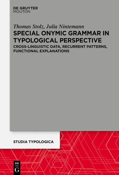 Cover: Special Onymic Grammar in Typological Perspective