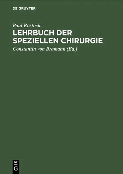 Cover: Lehrbuch der speziellen Chirurgie
