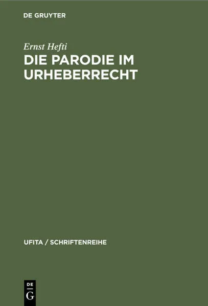 Cover: Die Parodie im Urheberrecht