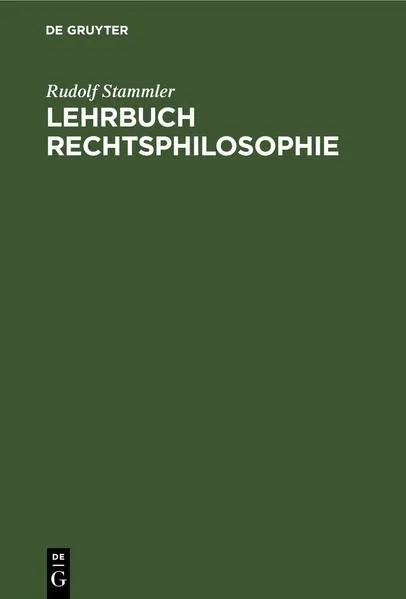 Cover: Lehrbuch Rechtsphilosophie