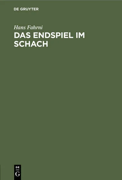 Cover: Das Endspiel im Schach
