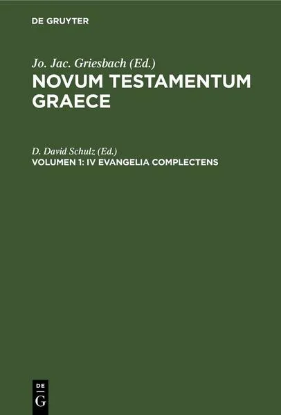 Cover: Novum Testamentum Graece / IV Evangelia complectens