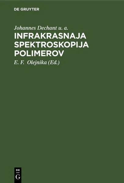 Cover: Infrakrasnaja spektroskopija polimerov
