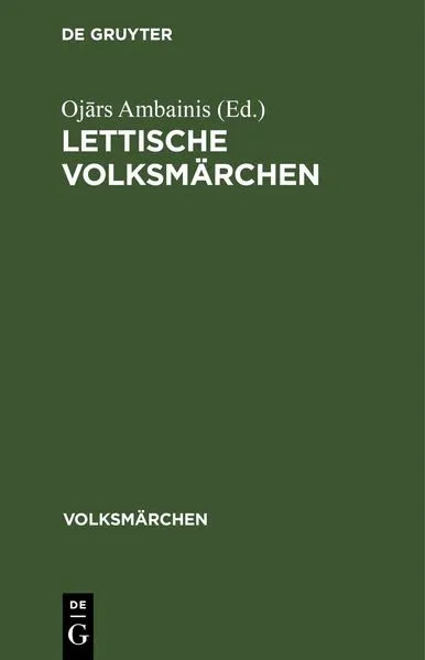 Cover: Lettische Volksmärchen