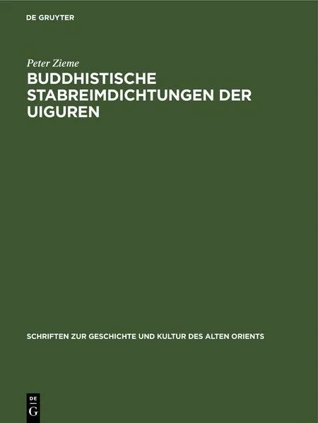 Cover: Buddhistische Stabreimdichtungen der Uiguren
