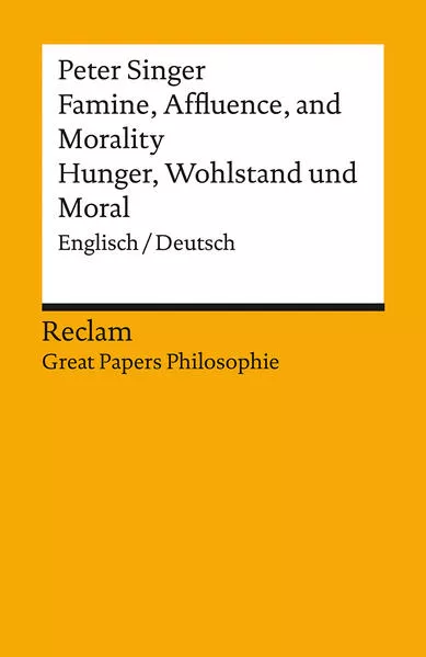 Cover: Famine, Affluence, and Morality / Hunger, Wohlstand und Moral