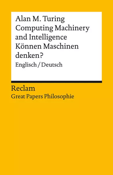 Cover: Computing Machinery and Intelligence / Können Maschinen denken?