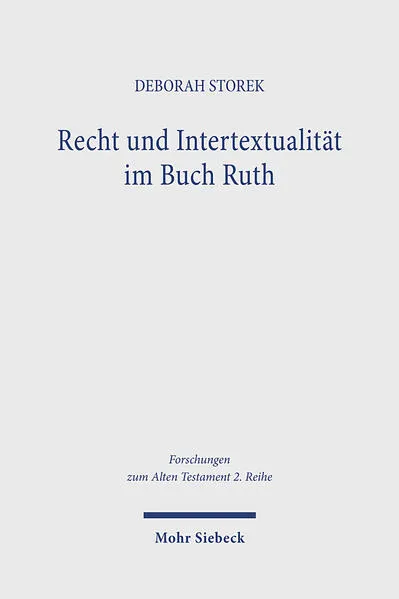Cover: Recht und Intertextualität im Buch Ruth