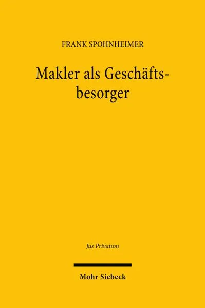 Cover: Makler als Geschäftsbesorger