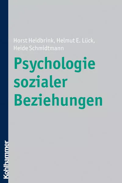 Cover: Psychologie sozialer Beziehungen
