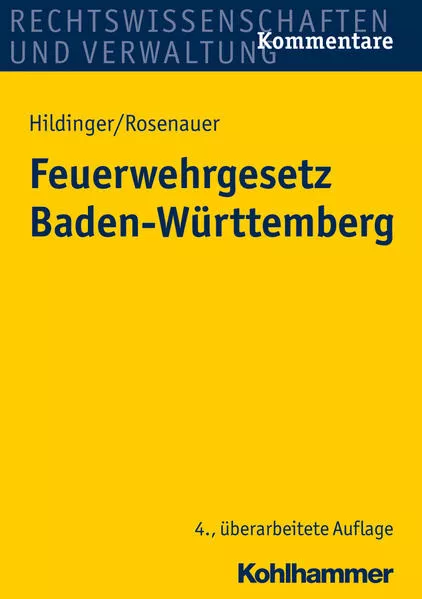 Cover: Feuerwehrgesetz Baden-Württemberg