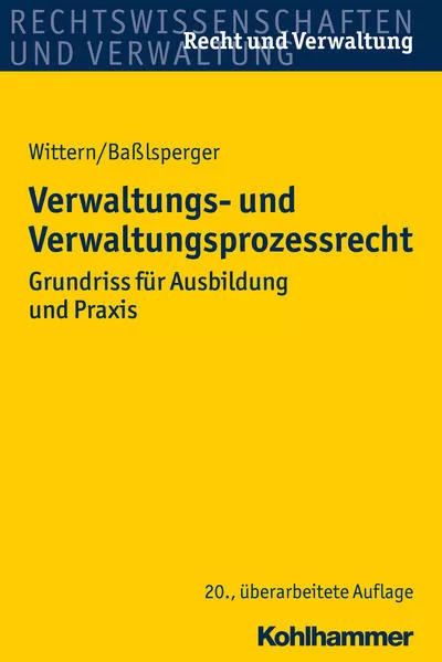Cover: Verwaltungs- und Verwaltungsprozessrecht