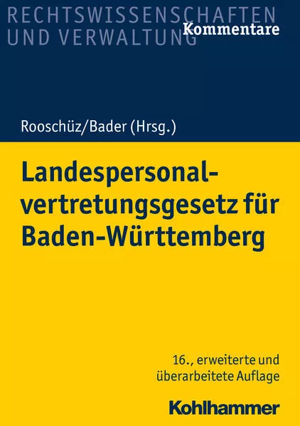 Cover: Landespersonalvertretungsgesetz für Baden-Württemberg
