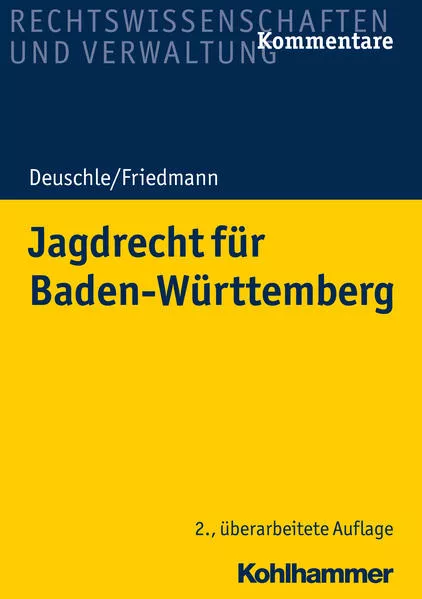 Cover: Jagdrecht für Baden-Württemberg