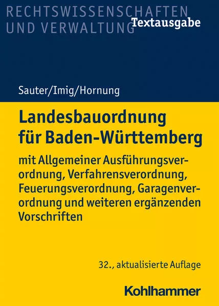 Cover: Landesbauordnung für Baden-Württemberg