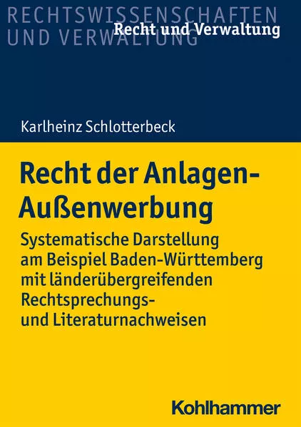 Cover: Recht der Anlagen-Außenwerbung