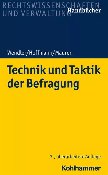 Cover: Technik und Taktik der Befragung