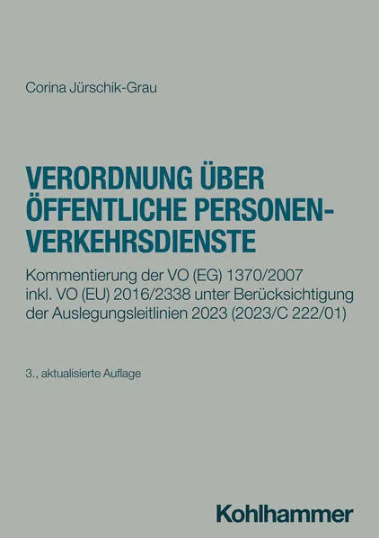 Cover: Verordnung über öffentliche Personenverkehrsdienste