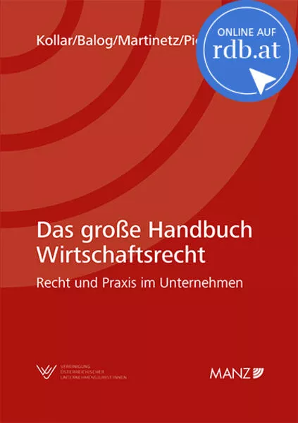 Cover: Das große Handbuch Wirtschaftsrecht Recht und Praxis im Unternehmen